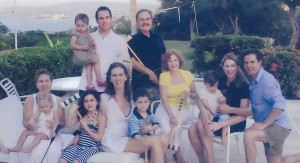 Ruth’s family, sitting left to right; Debbie, Valerie, Alexandra, Deborah, Jack, Ruth,Owen, (Andie not born yet), Jennine and Paul. Standing left to right Sophie, Todd and Dan.